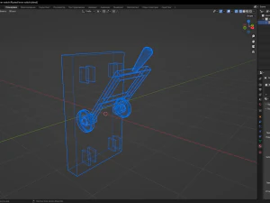 Rusted lever switch 3D Model