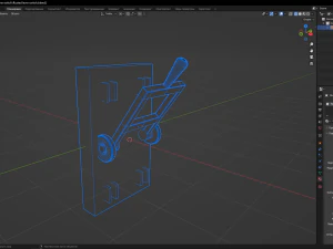 Rusted lever switch 3D Model