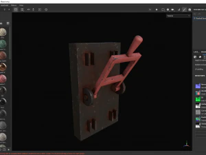 Rusted lever switch 3D Model