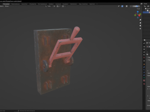 Rusted lever switch Model 3D