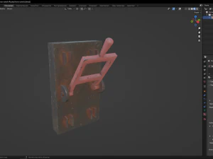 Rusted lever switch 3D Model