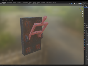 Rusted lever switch Model 3D