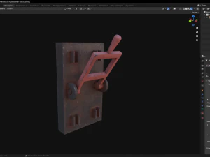Rusted lever switch 3D Model