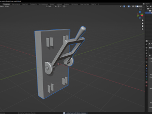 Rusted lever switch Model 3D