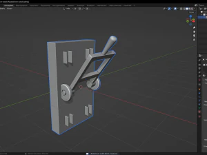 Rusted lever switch 3D Model