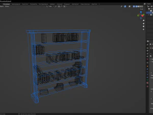 Bookshelf 3D Model