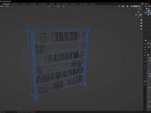 Bookshelf 3D Model