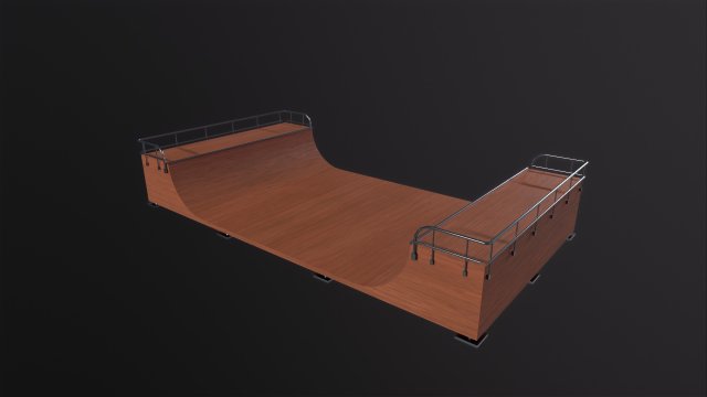 Skate Park Model 3D .c4d .max .obj .3ds .fbx .stl .blend 