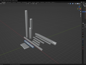 Wooden Planks and Beams 3D 모델
