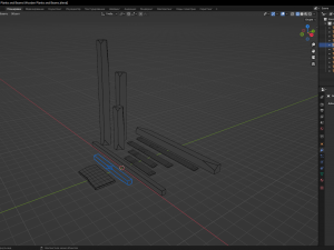 Wooden Planks and Beams 3D 모델