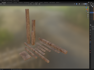 Wooden Planks and Beams 3D 모델