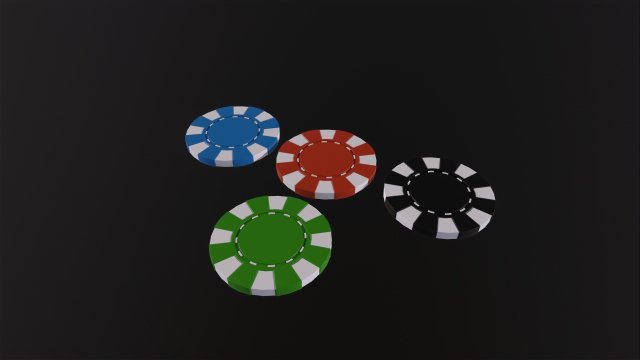 Casino chips 3D Модель .c4d .max .obj .3ds .fbx .stl .blend 
