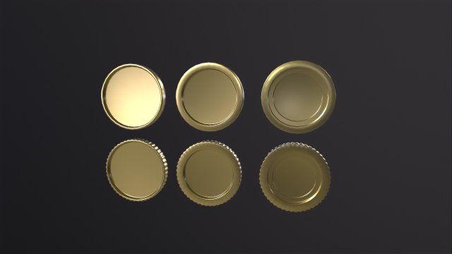 Clean coins 3D Model .c4d .max .obj .3ds .fbx .stl .blend