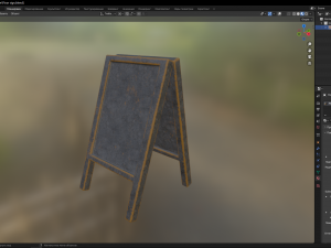 Floor sign Model 3D