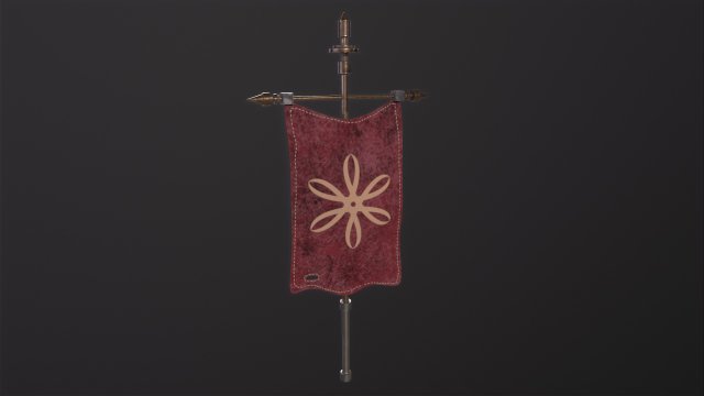 Medieval Flag 3D मॉडल .c4d .max .obj .3ds .fbx .stl .blend 