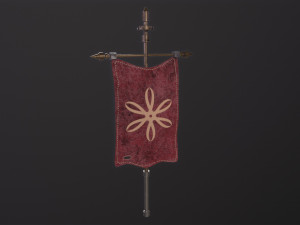 Medieval Flag 3D Model