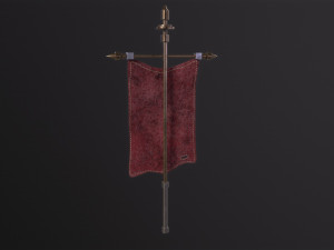 Medieval Flag 3D मॉडल