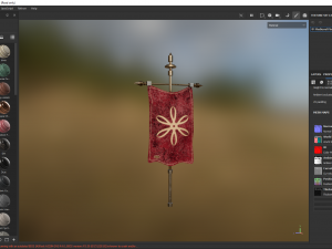 Medieval Flag 3D मॉडल