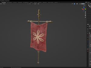 Medieval Flag 3D मॉडल
