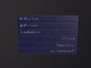 Hospital direction sign 3D Model
