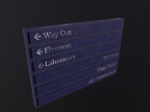 Hospital direction sign 3D 模型