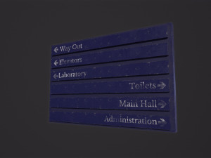 Hospital direction sign 3D 模型