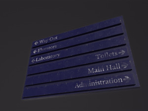 Hospital direction sign 3D 模型