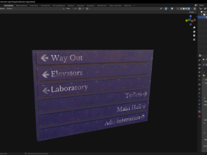 Hospital direction sign 3D 模型