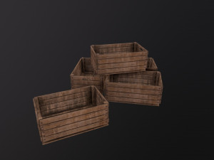 Wooden Box 3D Model