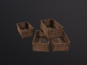 Wooden Box 3D Model
