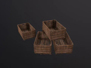Wooden Box 3D Model
