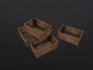 Wooden Box 3D Model