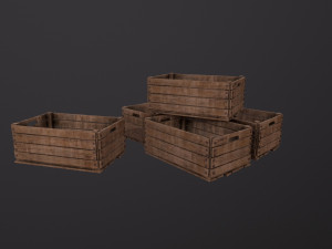 Wooden Box 3D Model