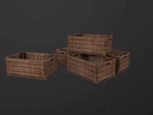 Wooden Box 3D Model