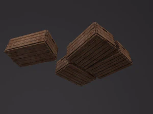 Wooden Box 3D Model