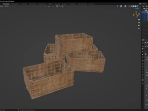 Wooden Box 3D Model