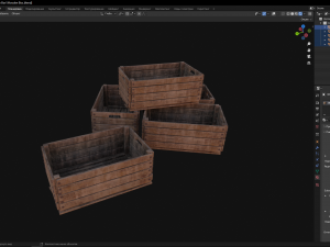 Wooden Box 3D Model