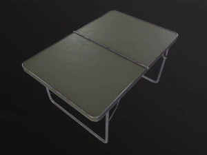 Military metal table 3D Model