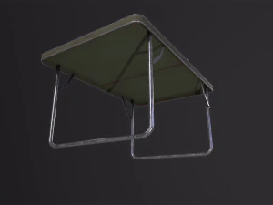 Military metal table 3D Model