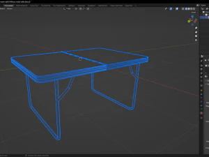 Military metal table 3D Model