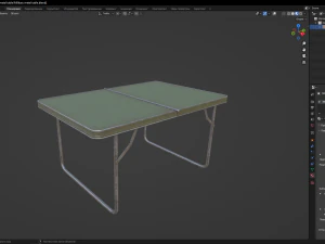Military metal table 3D Model