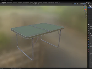 Military metal table 3D Model