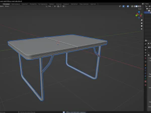 Military metal table 3D Model