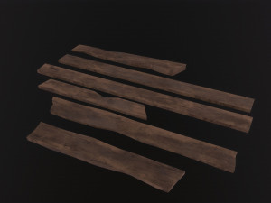 Wooden planks 3D मॉडल