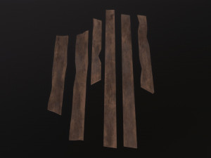 Wooden planks 3D मॉडल