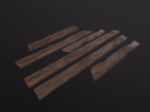 Wooden planks 3D मॉडल