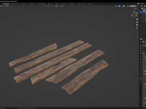Wooden planks 3D मॉडल