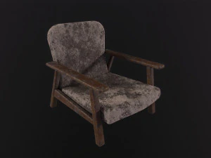 Sedia post apocalittica Modello 3D