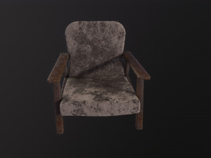 Post apocalyptic chair Model 3D