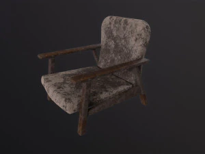 Post apocalyptic chair 3D Model